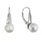 Půvabné stříbrné náušnice s shell perlou 11687.1