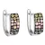 Stříbrné náušnice s krystaly Swarovski půlkruh 31123.3 moonlight