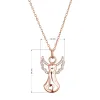 Pozlacený stříbrný náhrdelník anděl 12122.1 rose gold