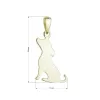 Pozlacený stříbrný přívěsek pes 64097