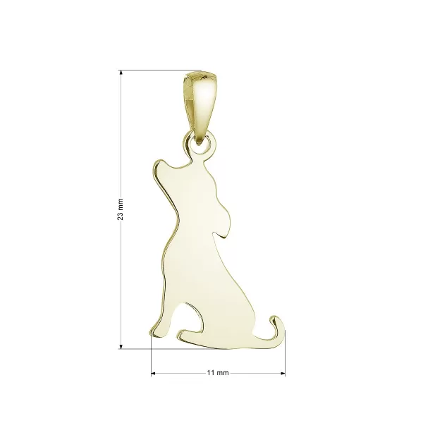 Pozlacený stříbrný přívěsek pes 64097