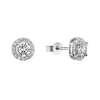 Stříbrné náušnice AURORA 11M00003 moissanite