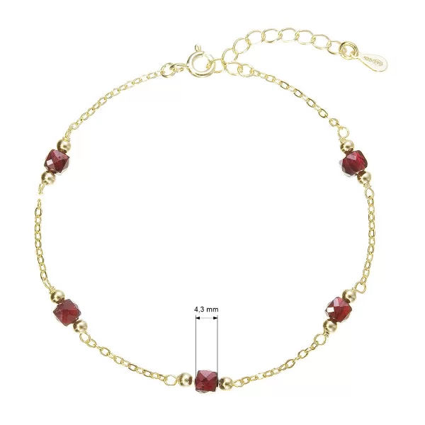 Pozlacený náramek s granáty 13111.3