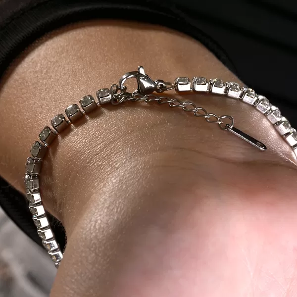 Ocelový tenisový náramek 43107.1