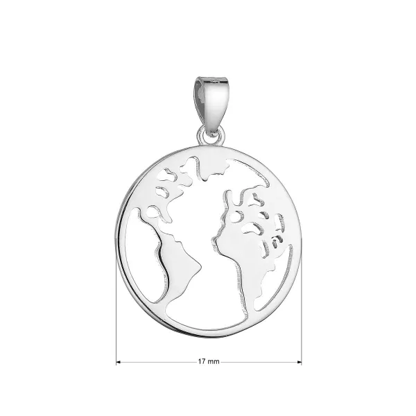 Stříbrný přívěsek světadíly 64065