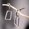 Stříbrné visací náušnice obdélníky 11811.1