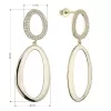 Pozlacené dlouhé náušnice oválky 11787.1