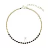Pozlacený náramek s černými spinely 13112.3