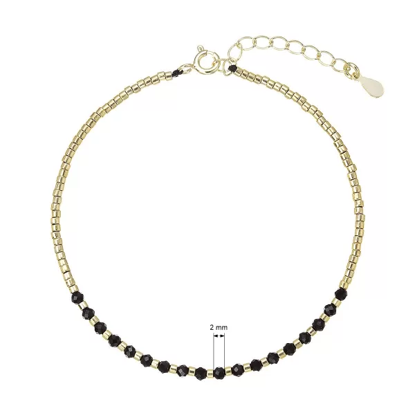 Pozlacený náramek s černými spinely 13112.3