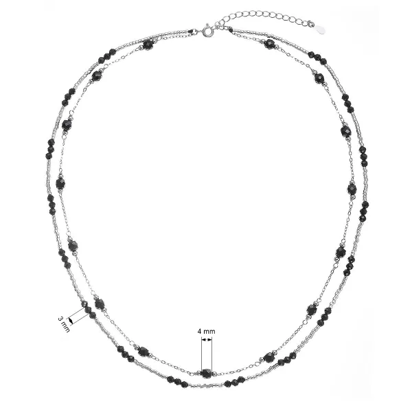 Stříbrný náhrdelník se spinely 12183.3