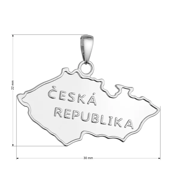 Stříbrný přívěsek Česká republika 64100