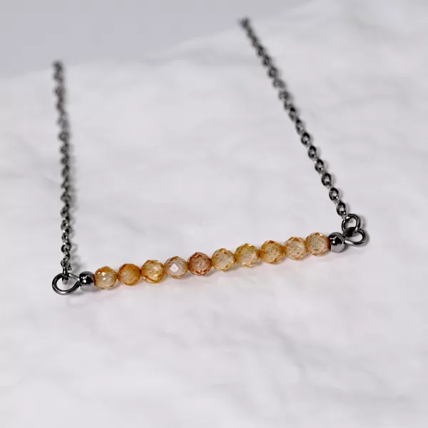 Ocelový náhrdelník žlutý 42038.3