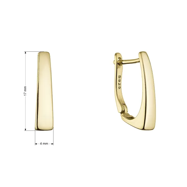 Pozlacené stříbrné náušnice 61106