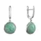 Stříbrné visací náušnice s pravým amazonitem 11735.3