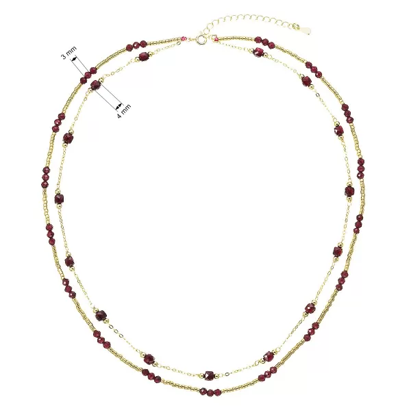 Pozlacený náhrdelník s granáty 12183.3