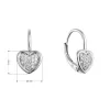 Stříbrné visací náušnice srdíčka 11647.1