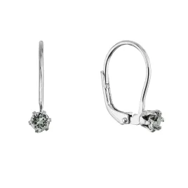 Stříbrné visací náušnice s Preciosa krystalem 31322.3 black diamond