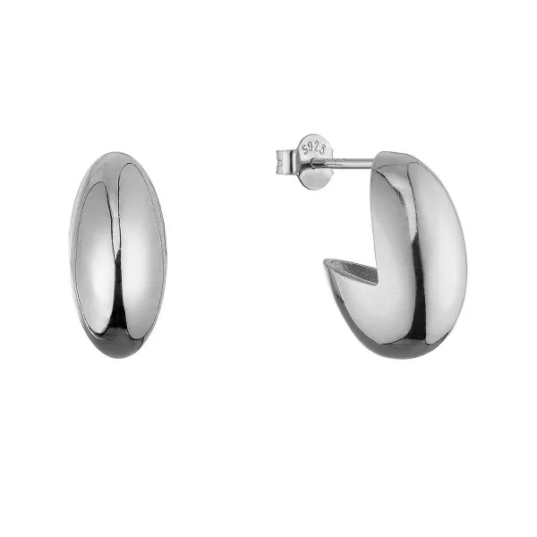 Stříbrné náušnice oválné 61120