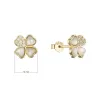 Pozlacené náušnice perleťové čtyřlístky 11800.1