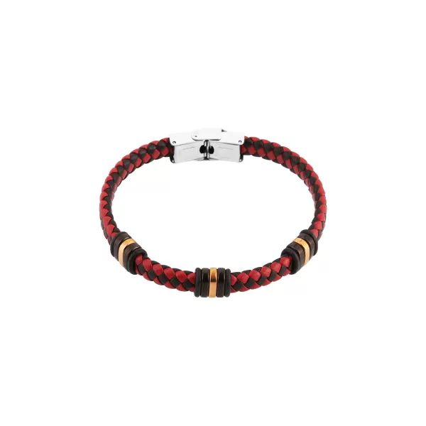 Pánský náramek 43088.3 černý/červený