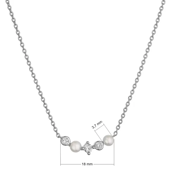 Stříbrný náhrdelník s říčními perlami 22057.1