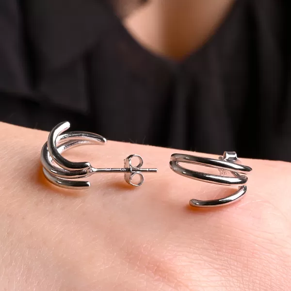 Stříbrné náušnice 61153