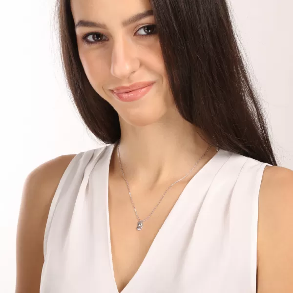 Stříbrný náhrdelník s kočičkou 62041