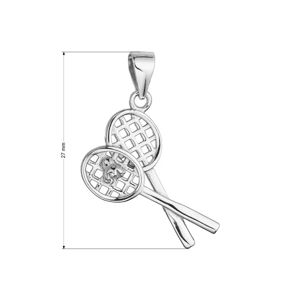 Stříbrný přívěsek badminton 64050