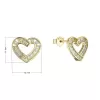 Pozlacené náušnice srdíčka se zirkony 11749.1