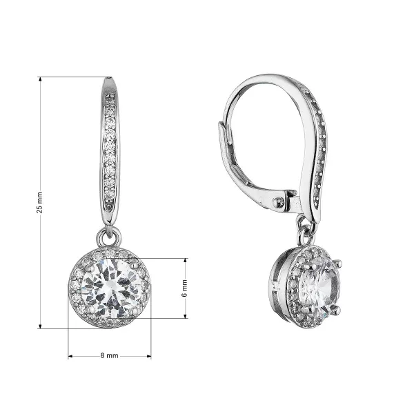 Stříbrné náušnice se zavěšeným kolečkem 11638.1