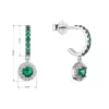Stříbrné náušnice se zelenými zirkony 11794.3 emerald