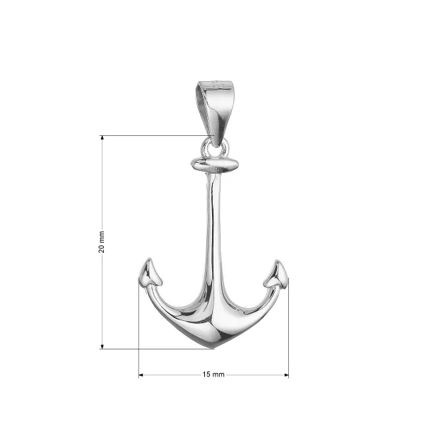 Stříbrný přívěsek kotva 64052