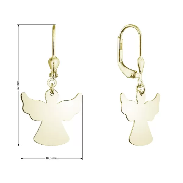 Pozlacené stříbrné náušnice andělé 61133