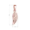 Pozlacený stříbrný přívěsek andělské křídlo 64088 rose gold