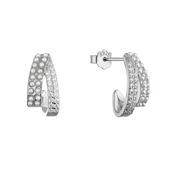 Stříbrné náušnice s shell perličkami 11809.1