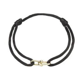 Kabbalah náramek s pozlacenou ozdobou 13094.3 black
