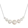 Stříbrný náhrdelník s říčními perlami 22063.1