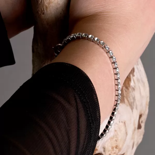 Ocelový tenisový náramek 43107.1