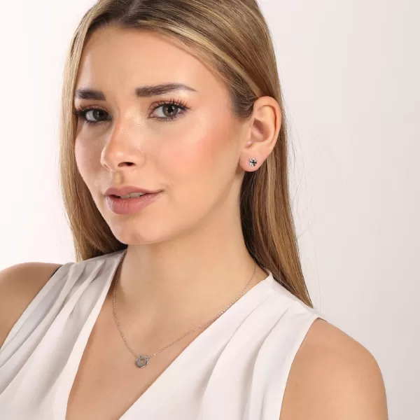 Stříbrné náušnice čtyřlístky 11692.1