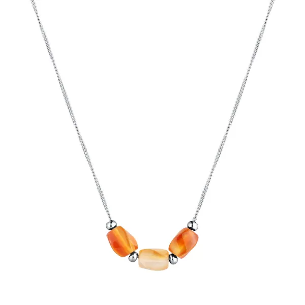 Náhrdelník z achátu botswana 42036.3 ocel