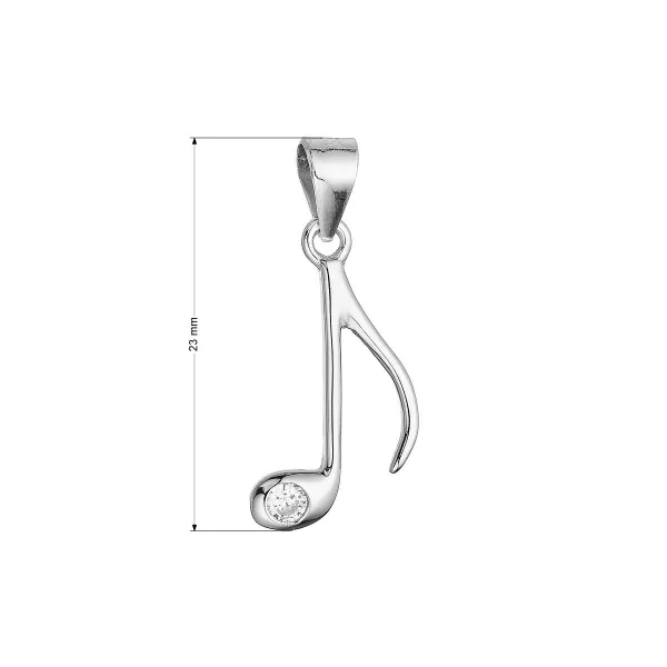 Stříbrný přívěsek nota 14063.1 crystal