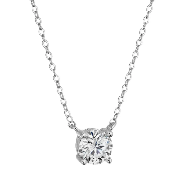 Stříbrný náhrdelník ELEN 12M00005 moissanite
