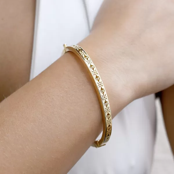 Zlatý 14kt pevný náramek 93A00022