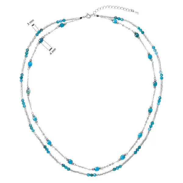 Stříbrný náhrdelník s apatity 12183.3