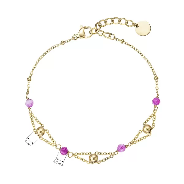 Náramek ocelový s ametystem 43073.3