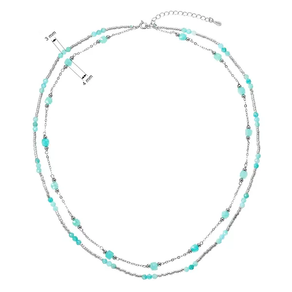 Stříbrný náhrdelník s amazonity 12183.3