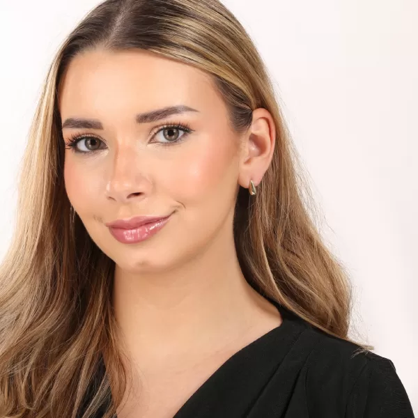 Pozlacené stříbrné náušnice kapka 61084