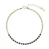 Pozlacený náramek s černými spinely 13112.3