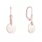 Pozlacené stříbrné náušnice placičky 61134 rose gold