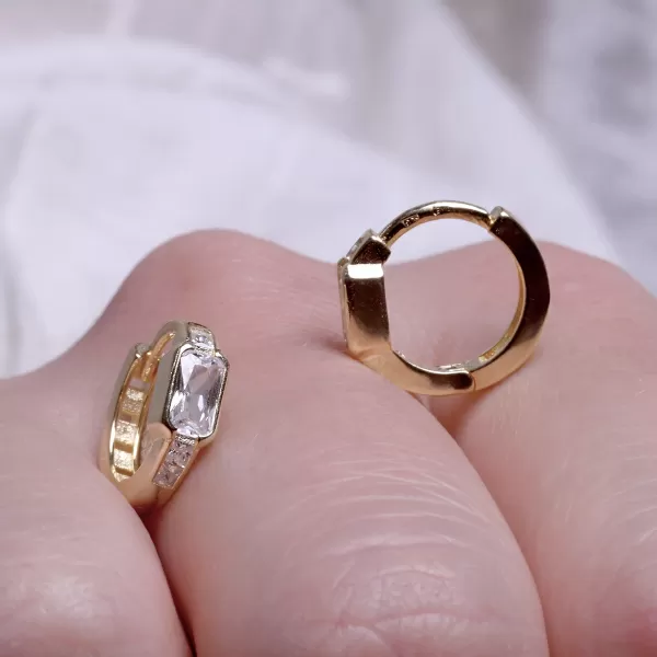 Pozlacené kroužky se zirkony 11766.1